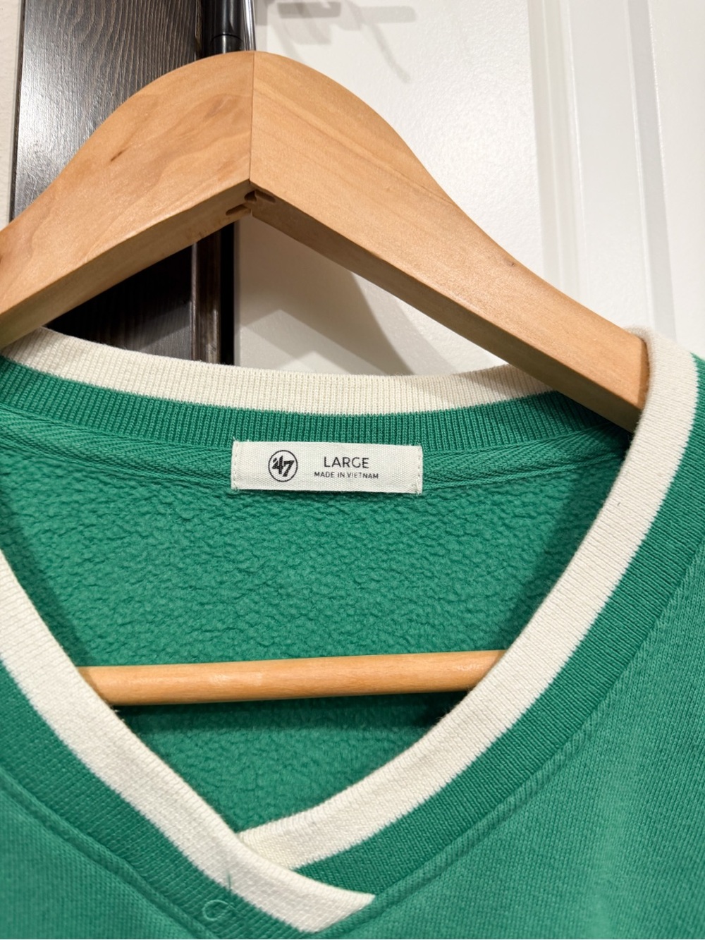 '47 Green Boston V-Neck Team Sweatshirt - Picture 3 of 5